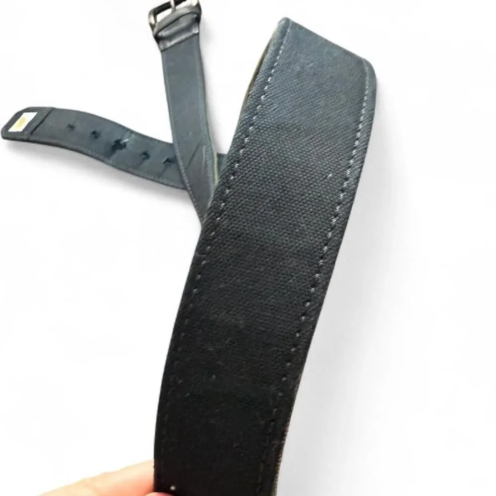 Carhartt Size 42 Black Green Canvas Leather Belt Workwear Casual Utility Belt